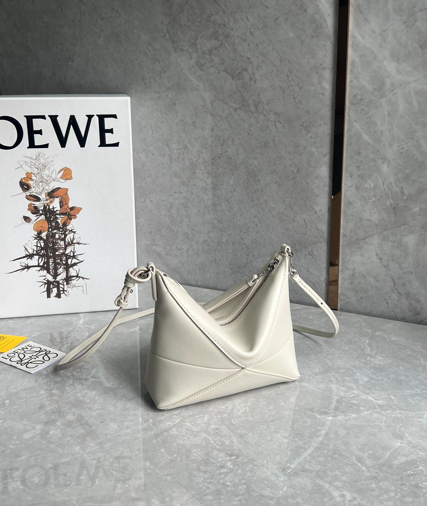 羅L威-PUZZLE FOLD POUCH 麻將包 象牙白