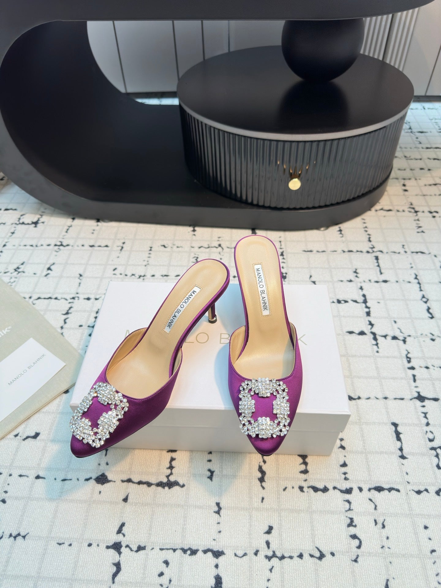 Manolo Blahnik-2024 高跟拖鞋 紫色