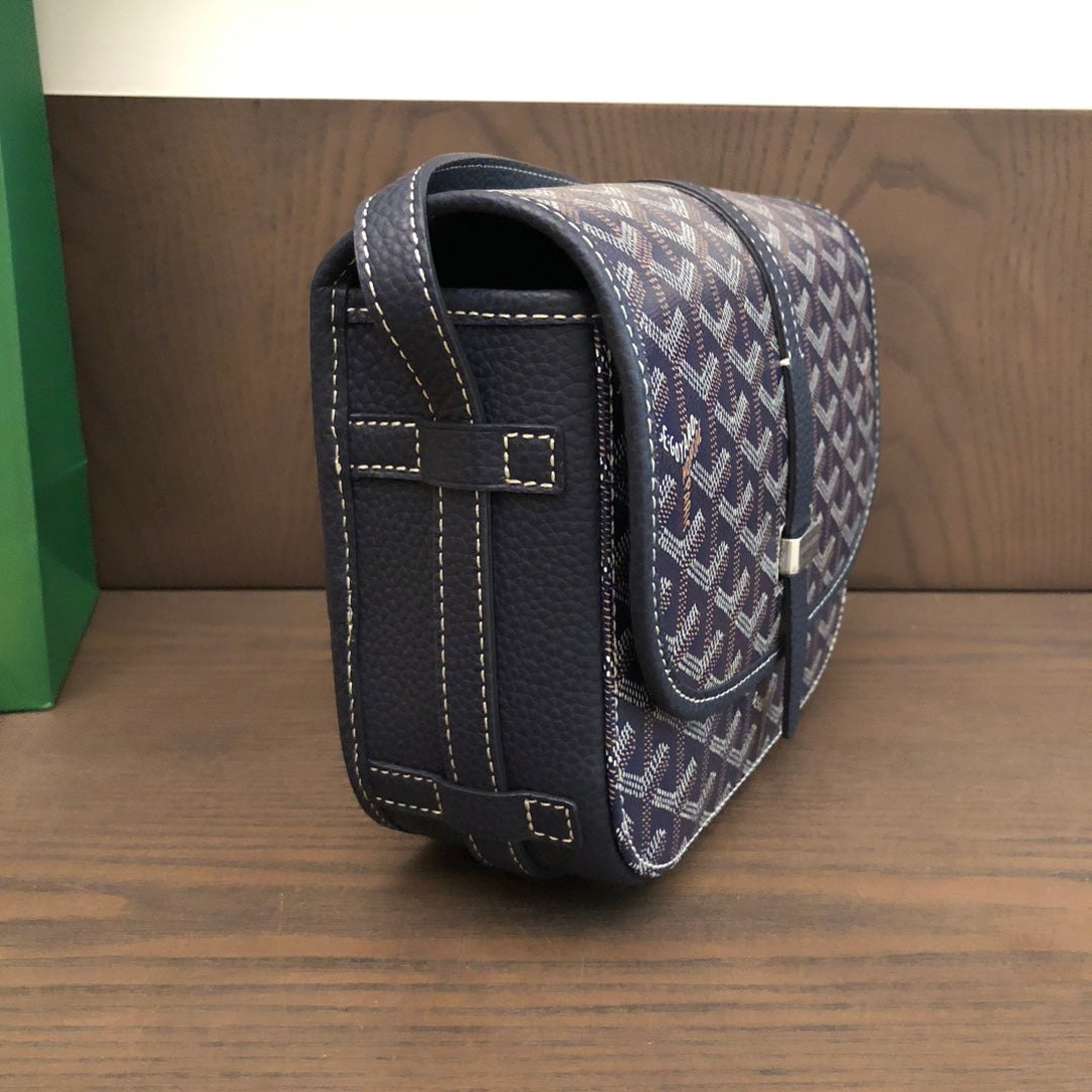 戈G家-Goyard 郵差包小號 深藍色