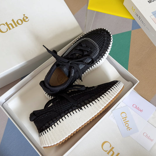 克羅C-Nama sneaker彩虹系列 網面拼色休閒運動鞋 黑色