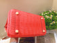 小愛款-Birkin 25 美洲方塊鱷魚 A5 Mat croco handle 杜鵑紅 金扣