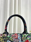 迪D家-Book Tote 黑花刺繡 中號