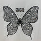 迪D家-2403 蝴蝶刺繡logo圓領短袖TEE 白色