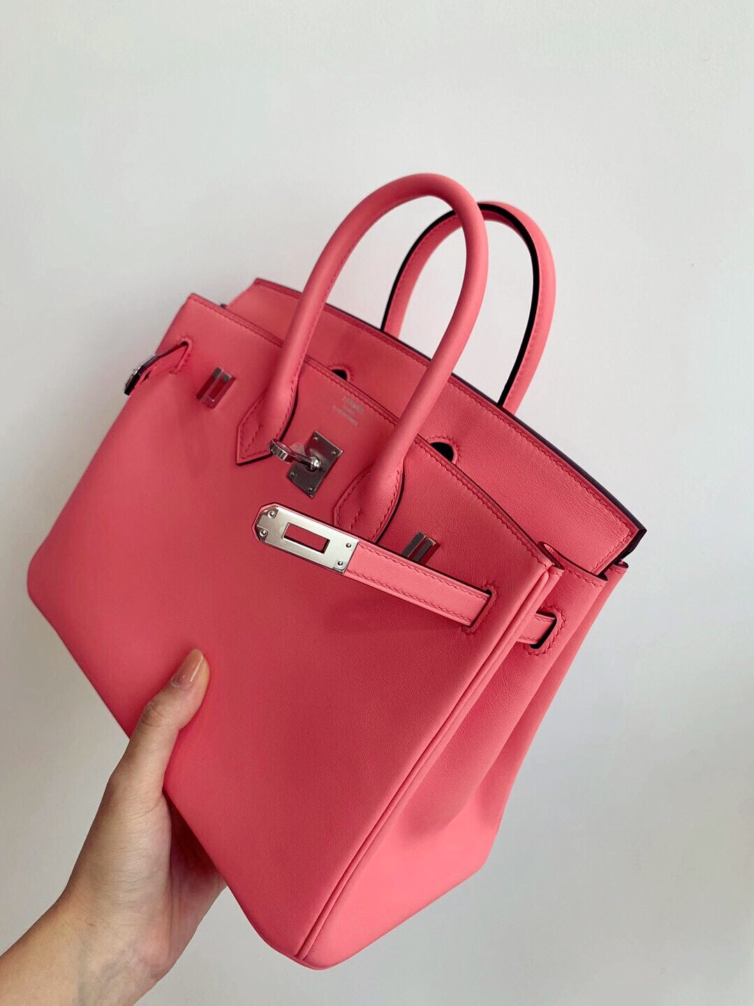 小愛款-Birkin 25  Swift 粉色 銀扣