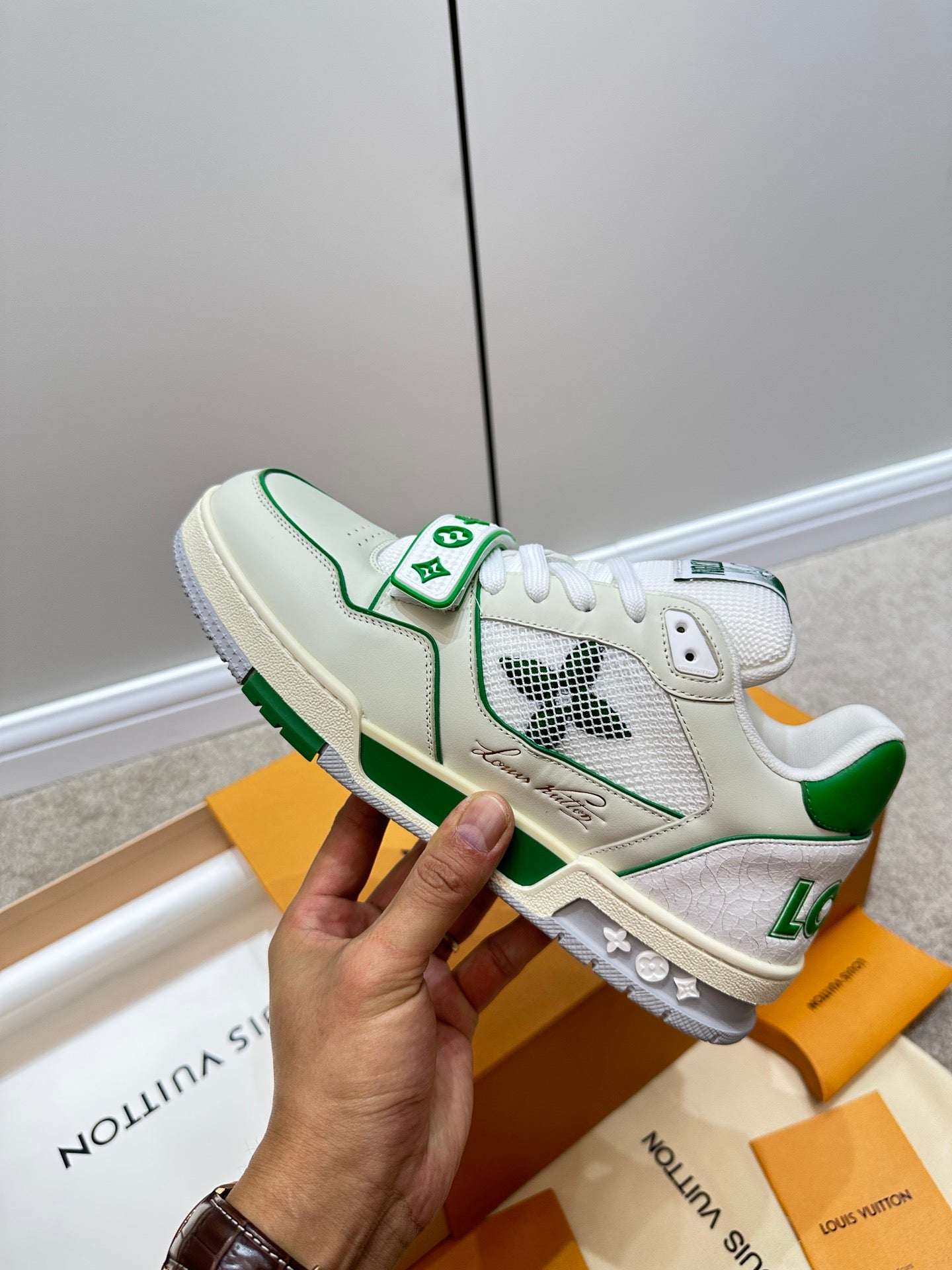 路L家-Trainer 運動鞋 白綠色
