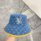 路L家-2024新款皮邊牛仔漁夫帽