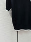 穆Ｍ家-2404 撞色polo領針織短袖 黑色