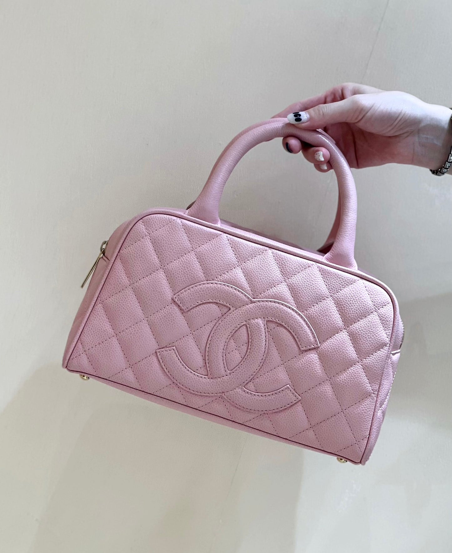 小香家-Chanel Vintage 中古保齡球包 粉色