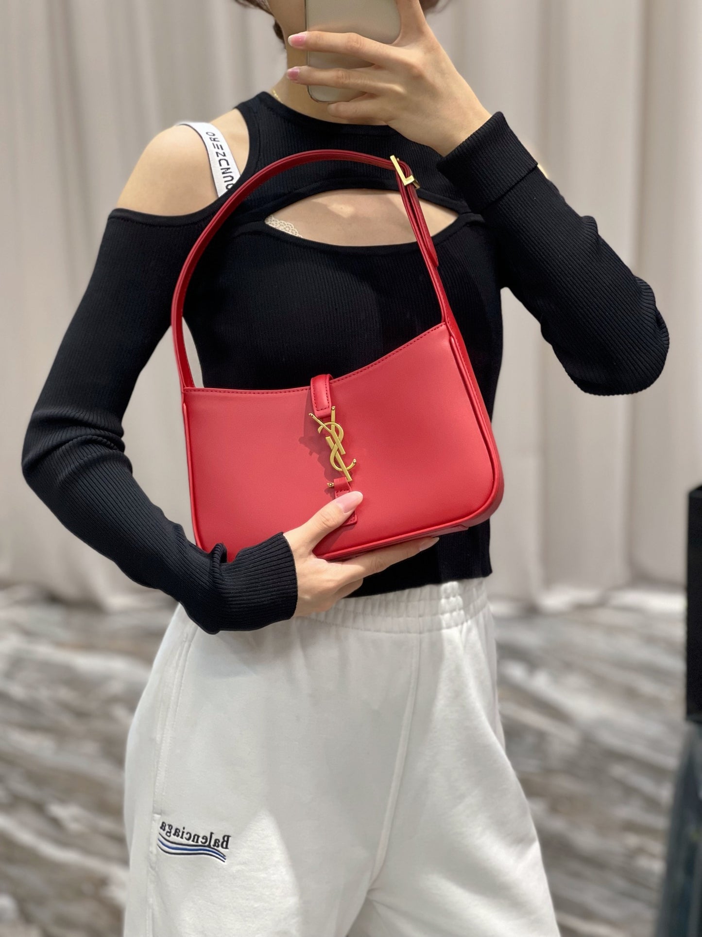 聖Y羅-Le 5 A7 Bag 手提肩背包 紅色