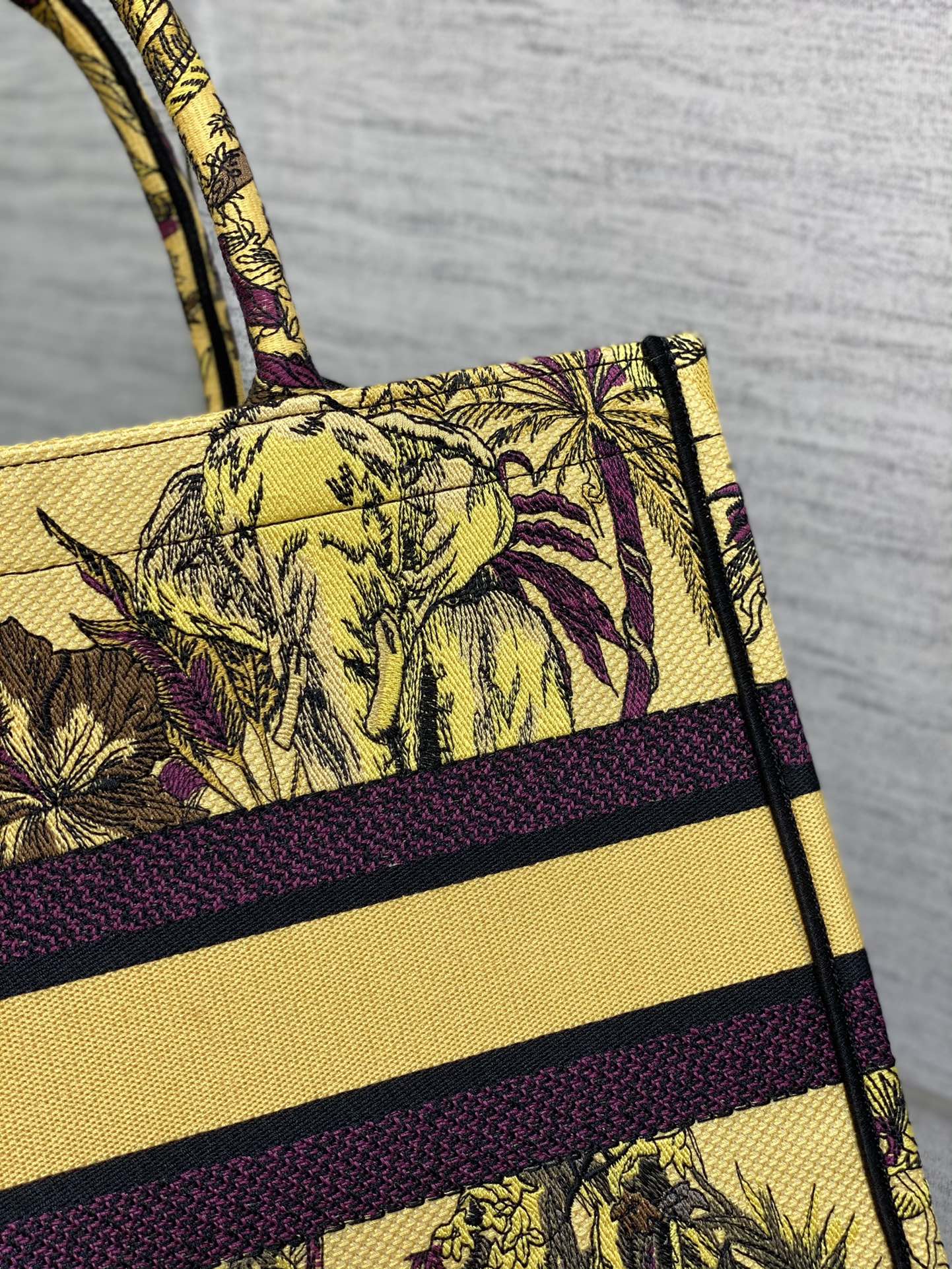 迪D家-Book Tote 2023春夏系列 動物園黃色 中號