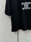 賽C家-2403 24春夏燙鑽logo針織短袖 黑色