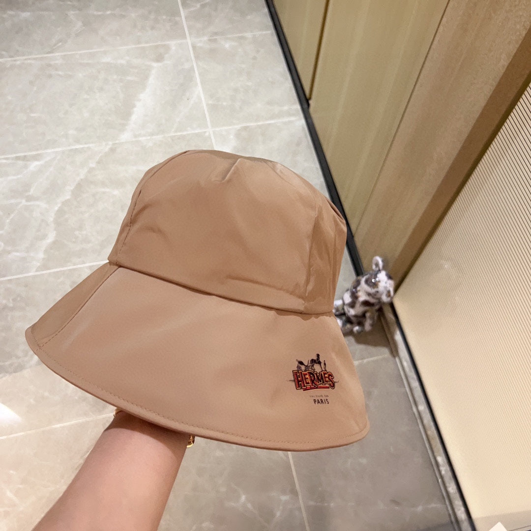 小愛款-2023新款圓頂防水材質漁夫帽 卡其色