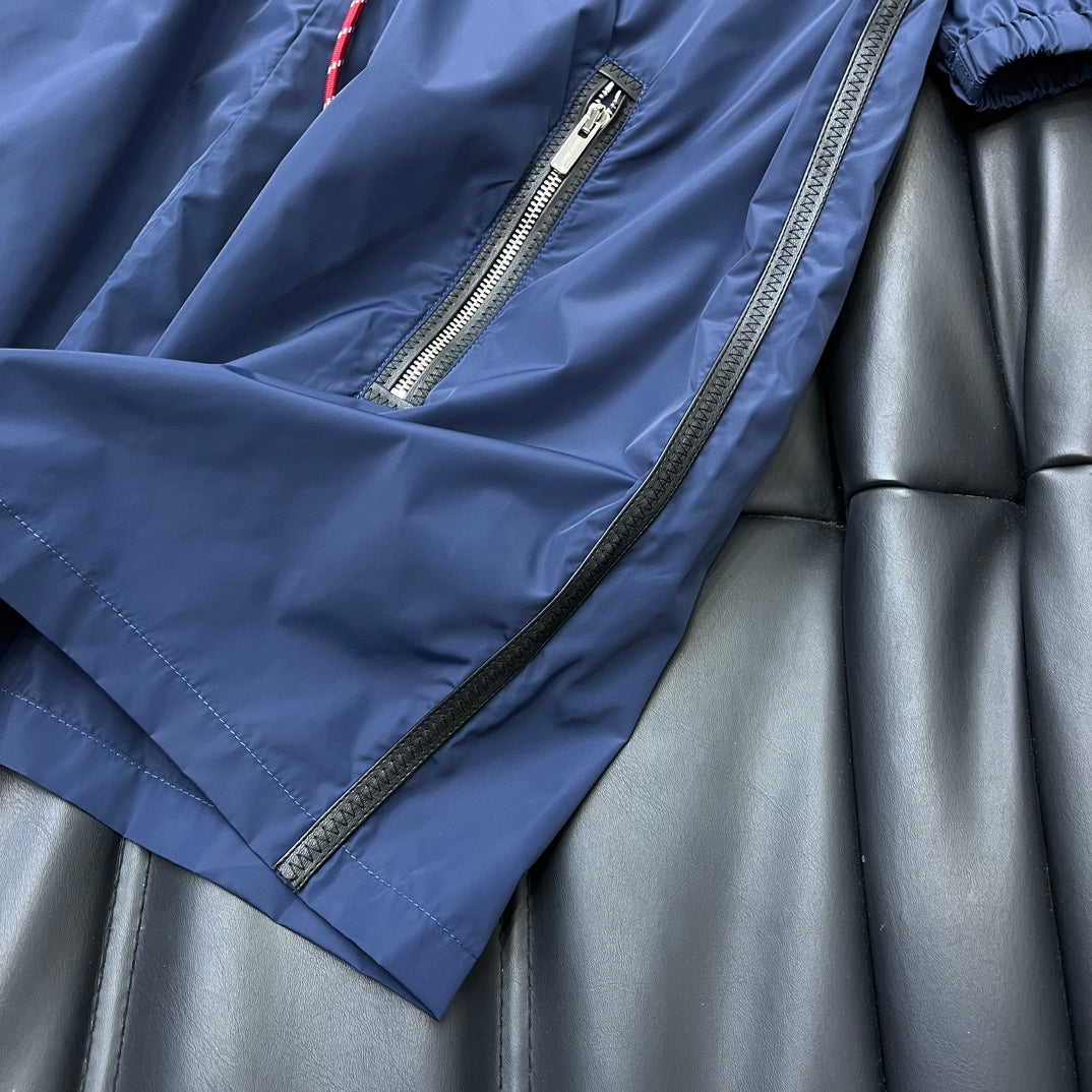 穆M家-2404 24新品上架薄款尼龍拉鍊連身裙 藍色