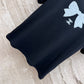 小香家-2403 亮片蝴蝶結刺繡短袖TEE 黑色