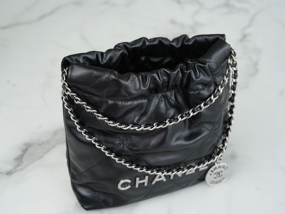 小香家-23S 22Bag Mini 黑色銀扣