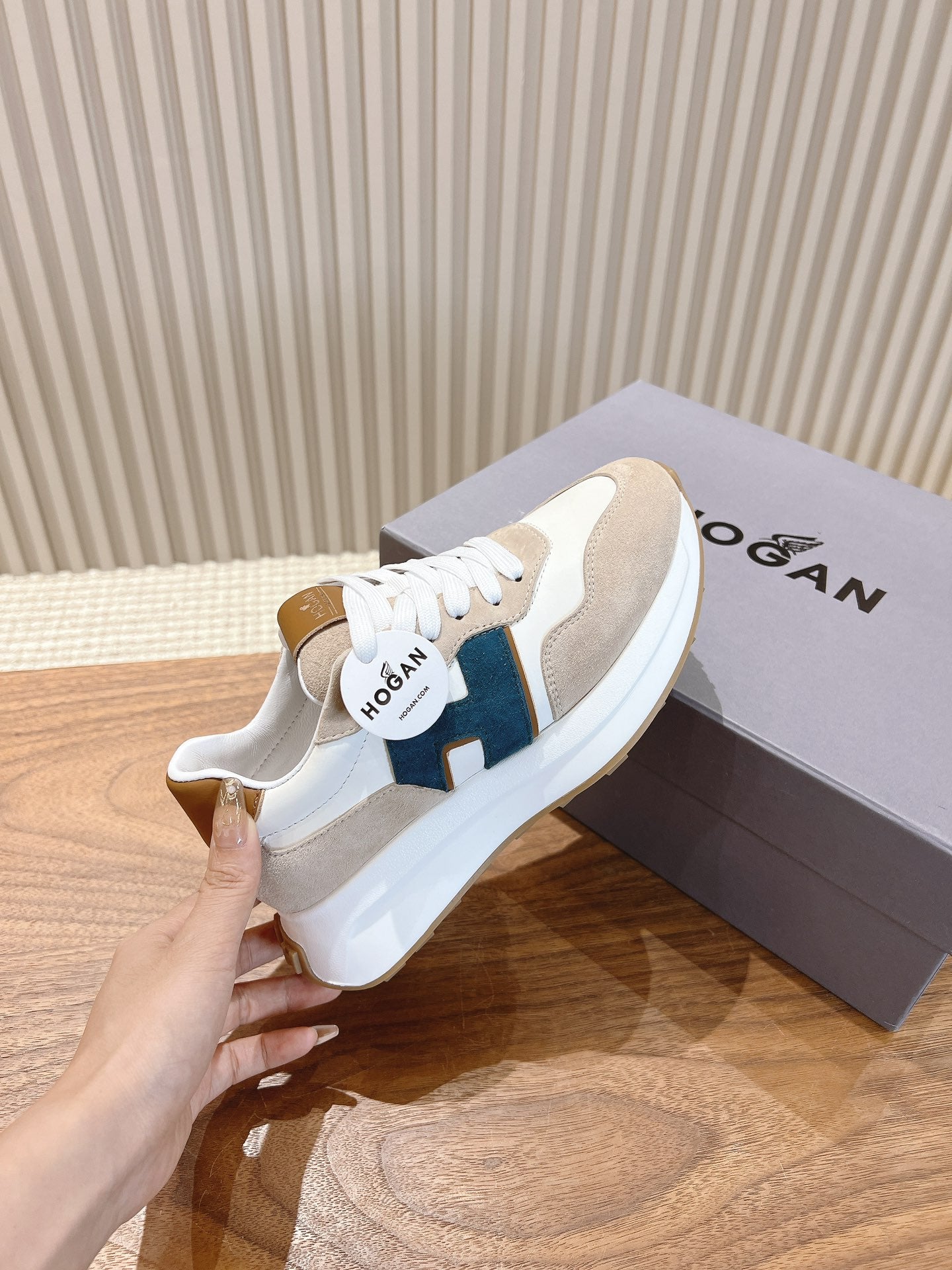 Hogan-2024 運動鞋 奶茶色
