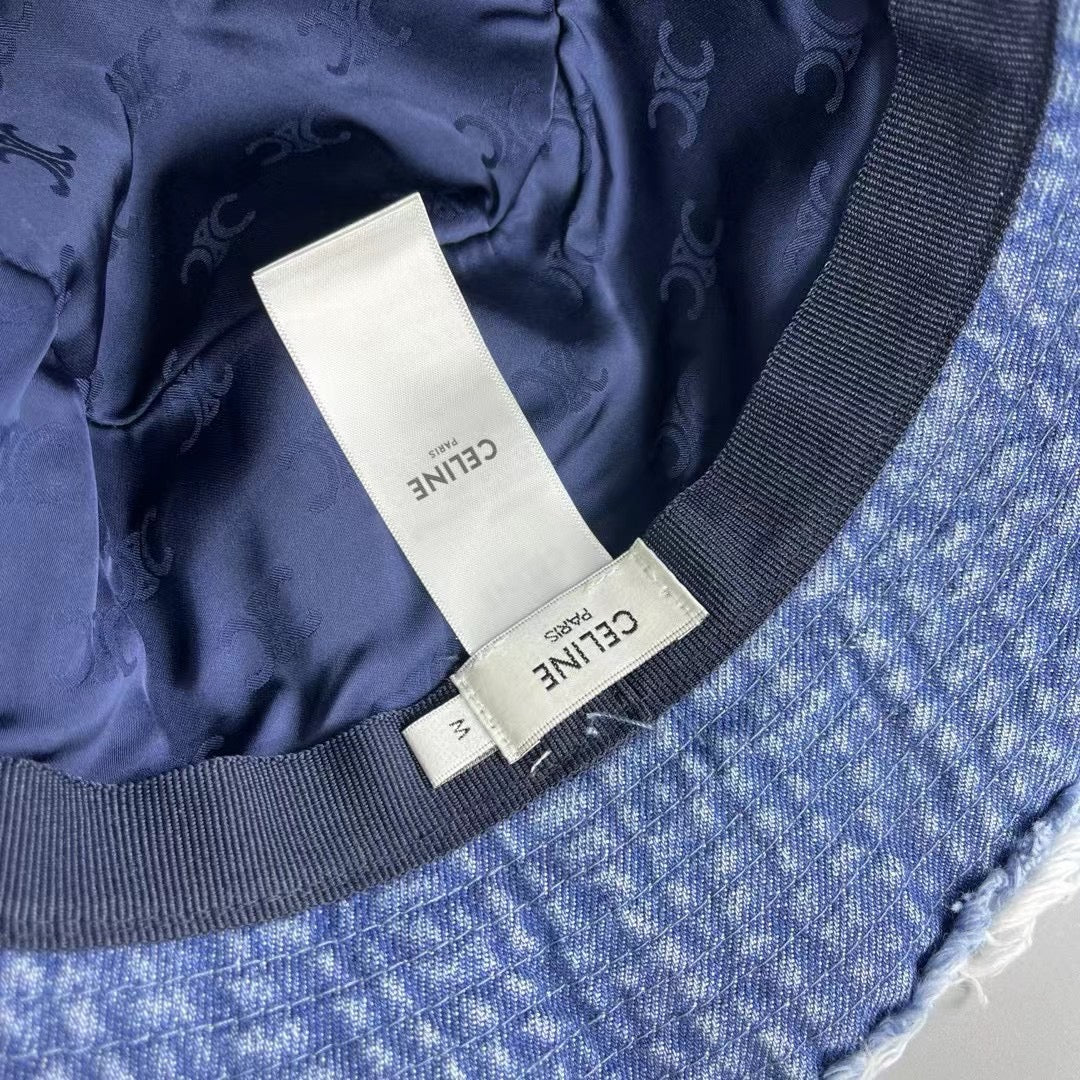賽C家-新款水洗牛仔刺繡漁夫帽