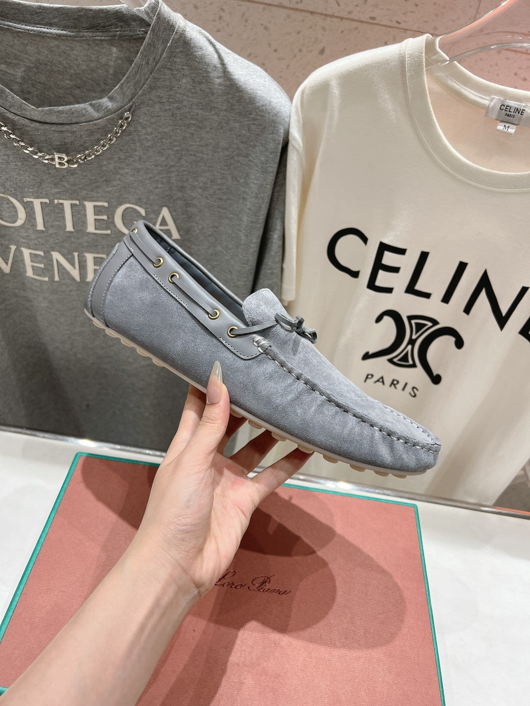 L-Piana-2024 新款豆豆鞋 灰色
