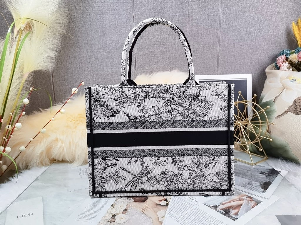迪D家 Book Tote 田園花之蜻蜓 中號36.5cm