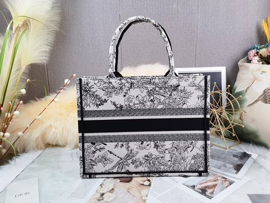 迪D家 Book Tote 田園花之蜻蜓 中號36.5cm