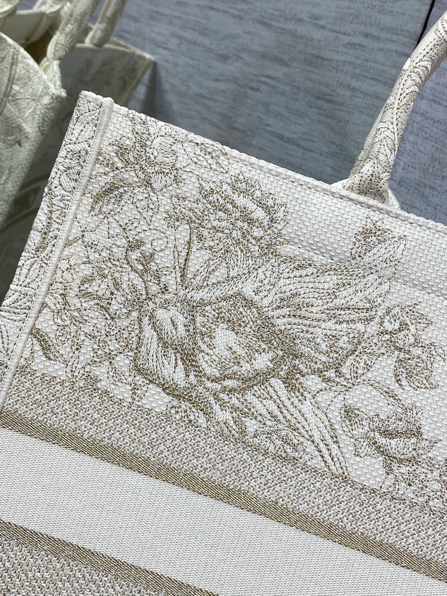 迪D家-BookTote 刺繡手袋 金絲喜鵲冬日花園系列 42x18x35cm