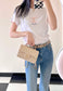 小香家-2023春夏新款 CF手提包 20CM 杏色 上身圖