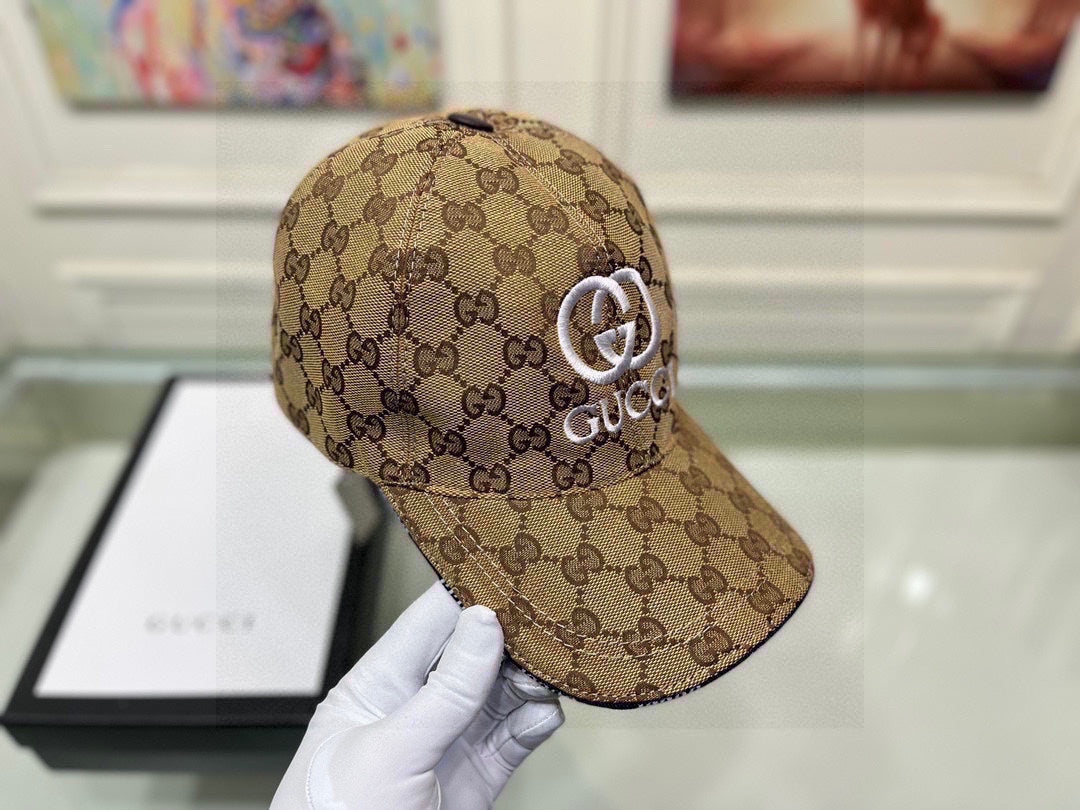 古G家-Logo刺繡棒球帽 咖啡色