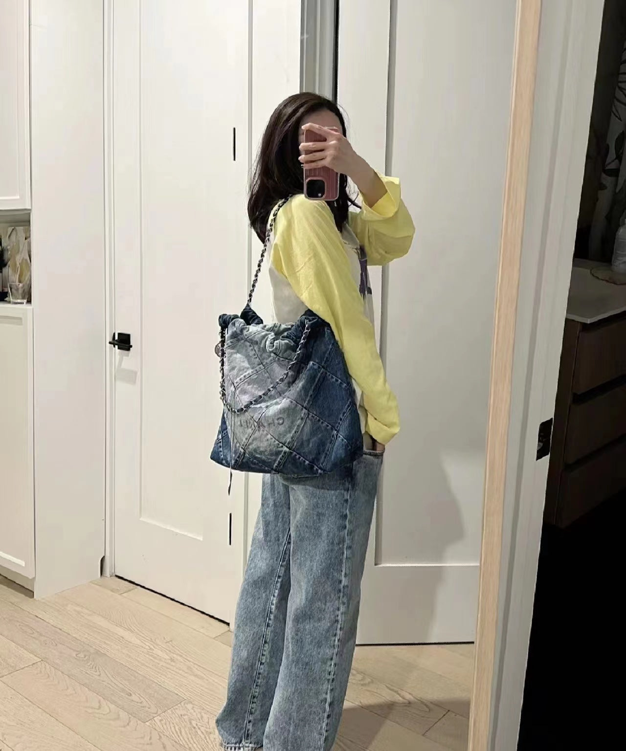 小香家-2023春夏新款 22BAG 牛仔版 大號
