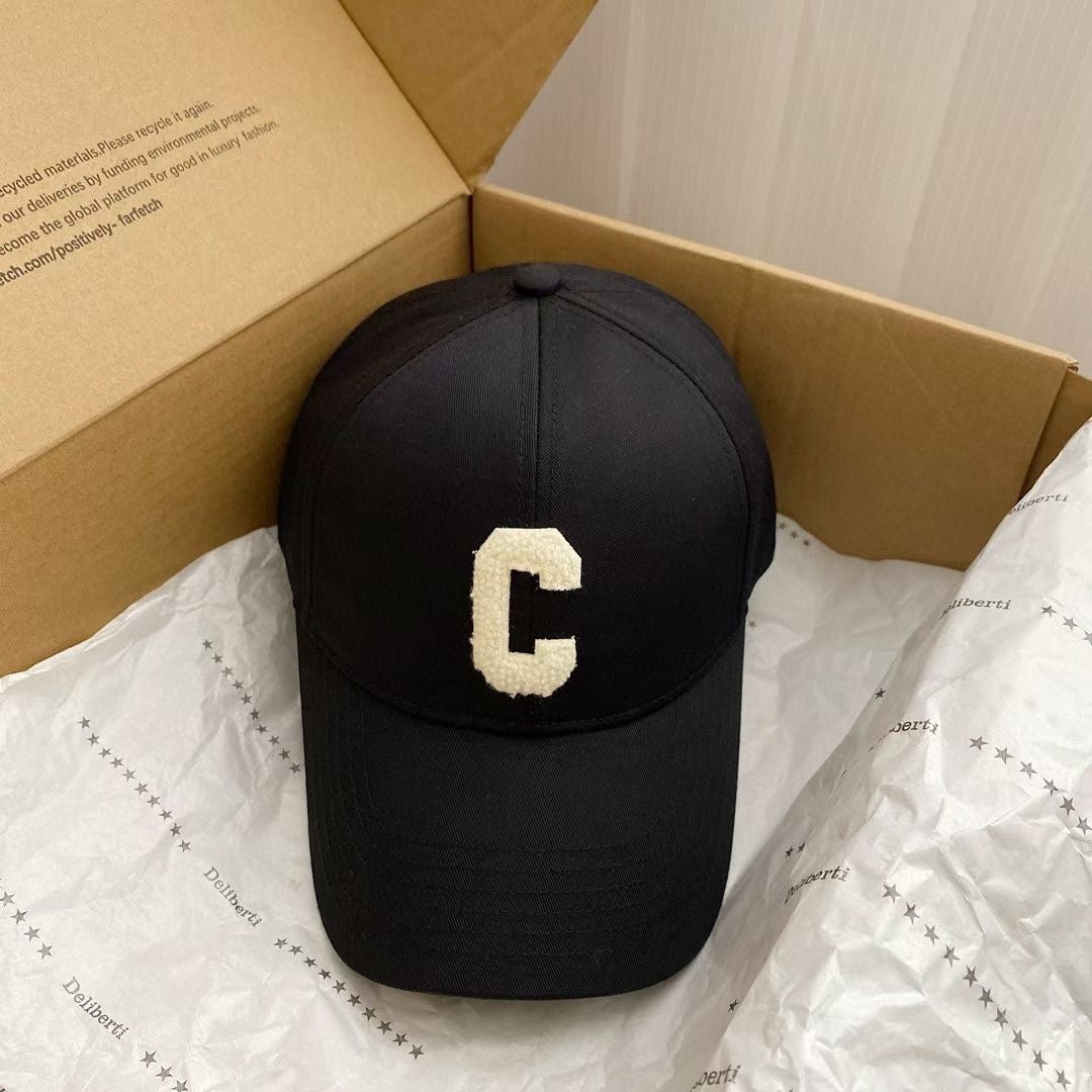 賽C家-簡約C字母Logo棒球帽 黑色