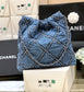 小香家-春夏新款 Chanel 22號手袋 菱格紋縫線牛仔布