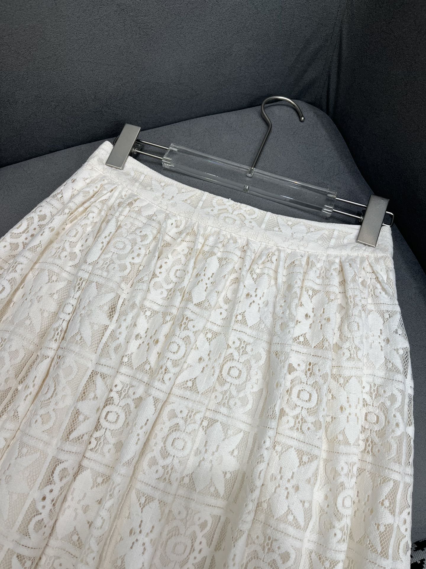 迪D家-2403 24SS春夏新款蕾絲套裝 白色