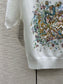 迪D家-2403 24早春最新系列重工刺繡針織短袖 白色