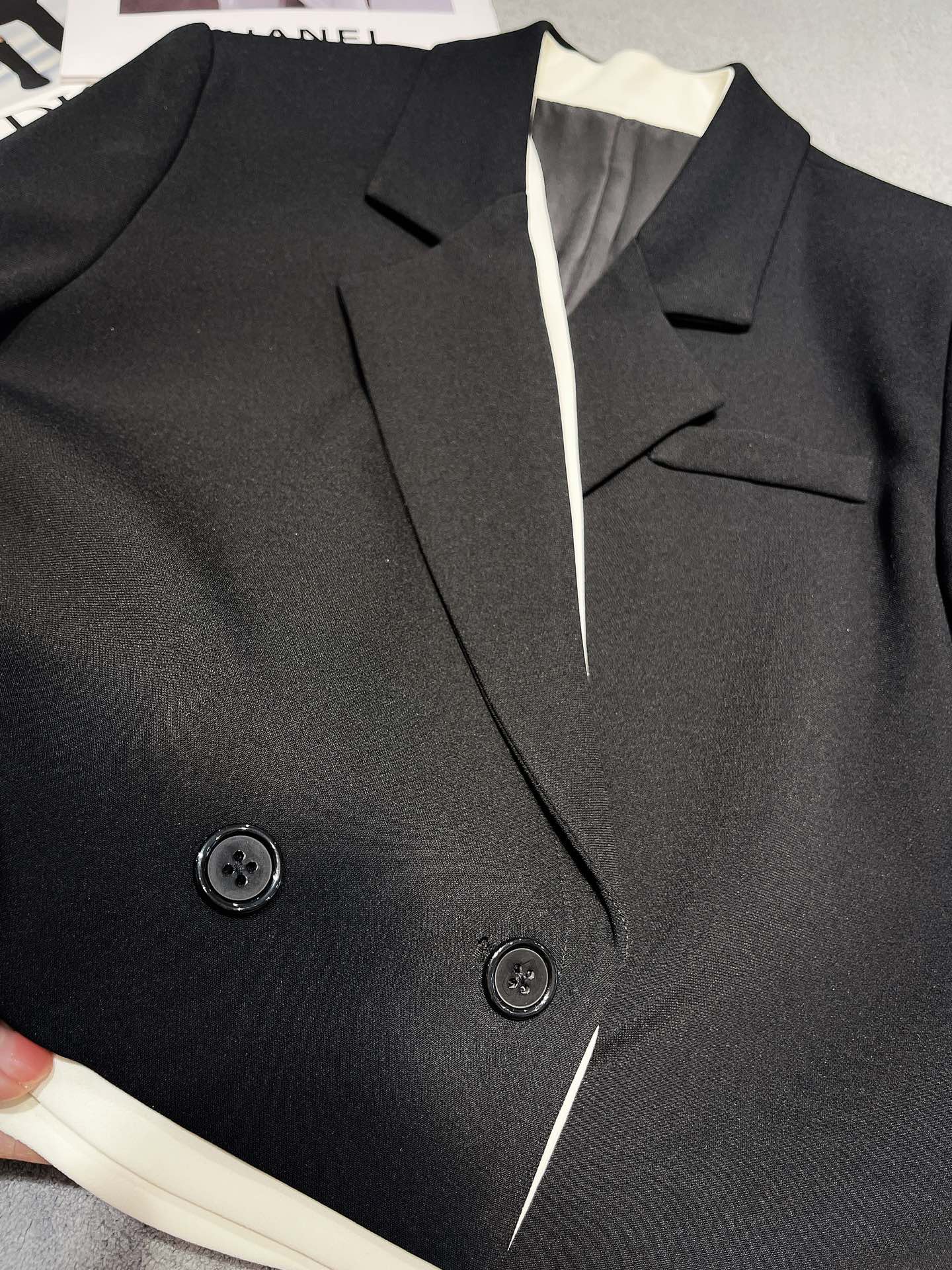 賽C家-2404 拼接假兩件小西服