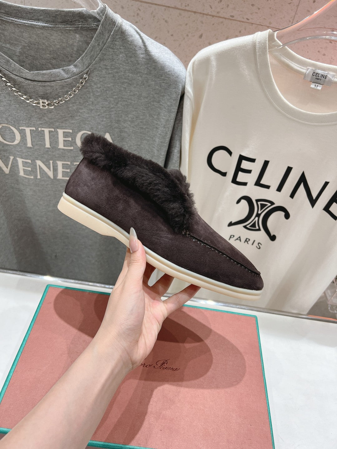 L-Piana-2024 經典羊毛樂福鞋 深咖啡色