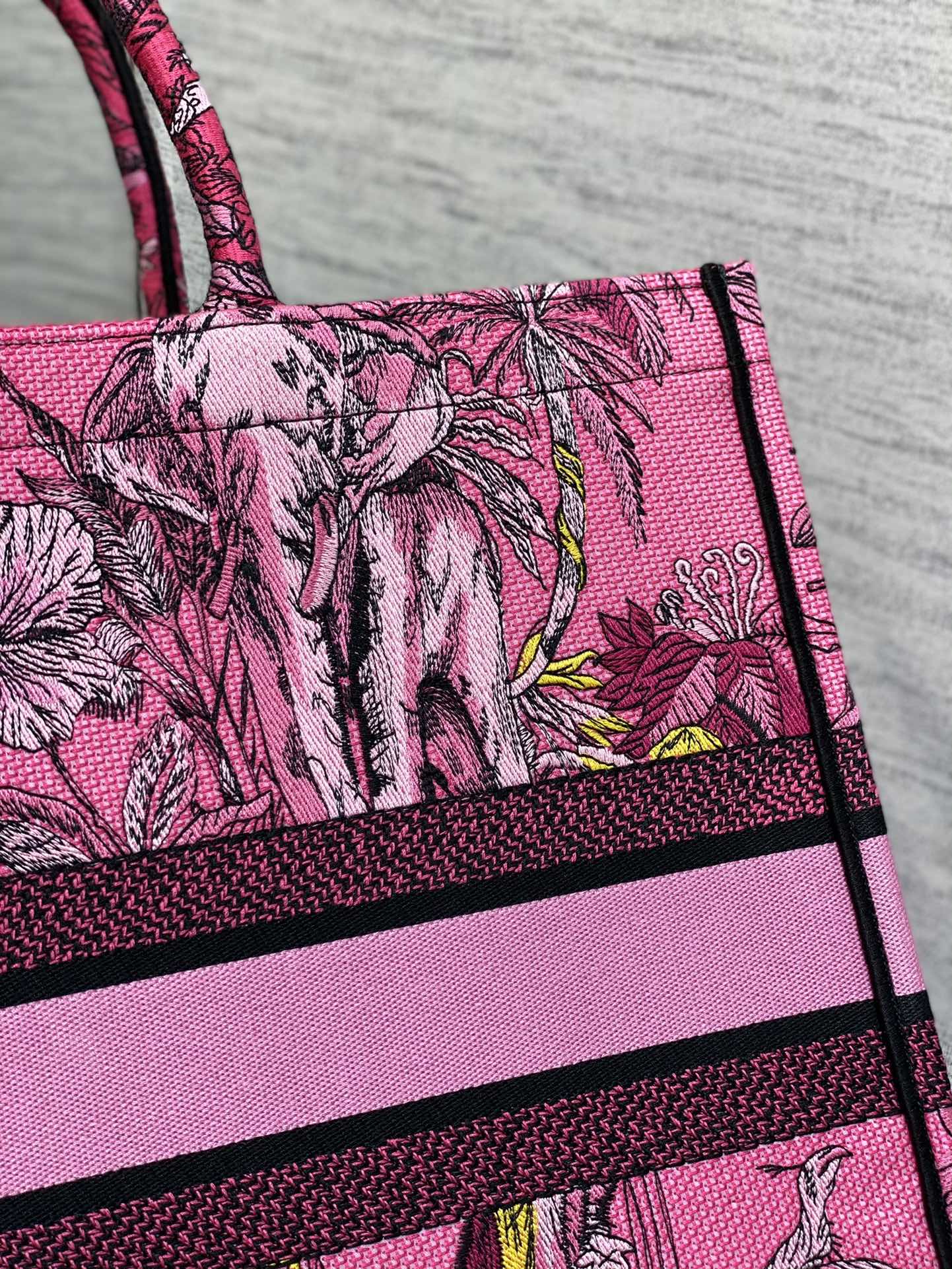 迪D家-Book Tote 2023春夏系列 動物園桃紅色 大號