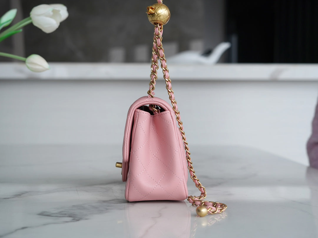 小香家_Chanel 23k 金球方胖子 粉色