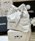 小香家-2023早春度假系列 22Bag 中號 白色配黑線
