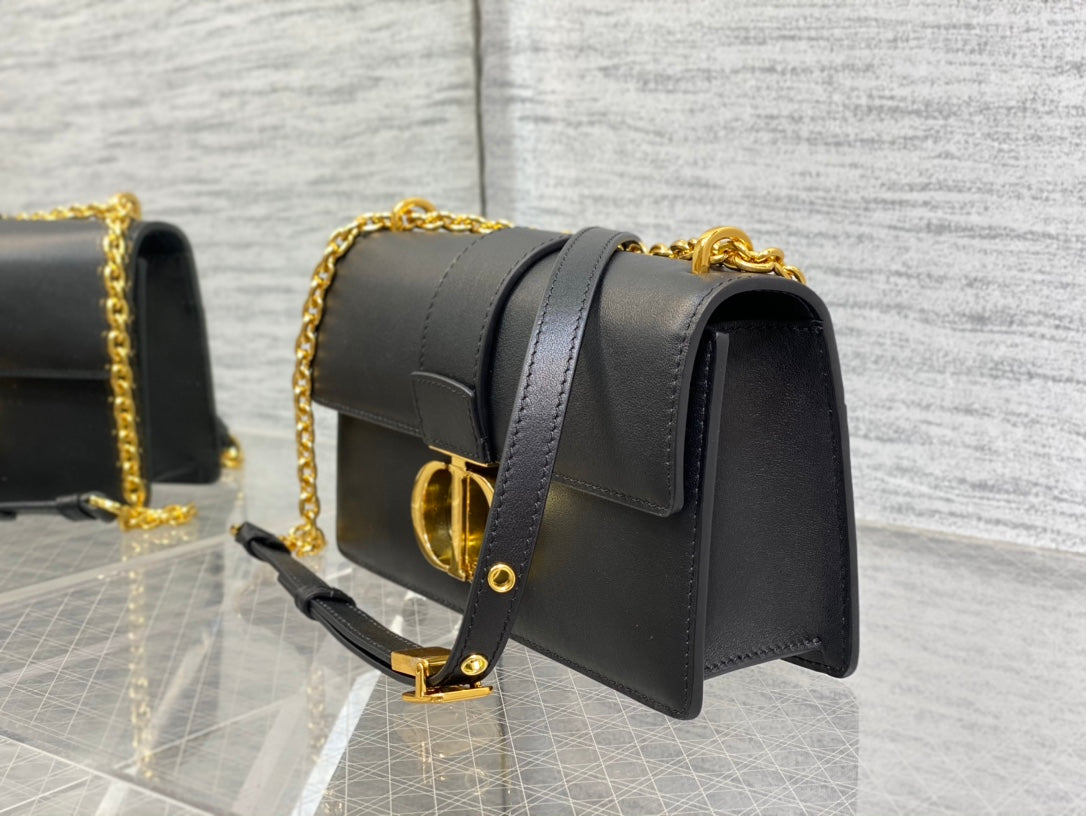 迪D家-30Montaigne 手袋 黑色 21CM
