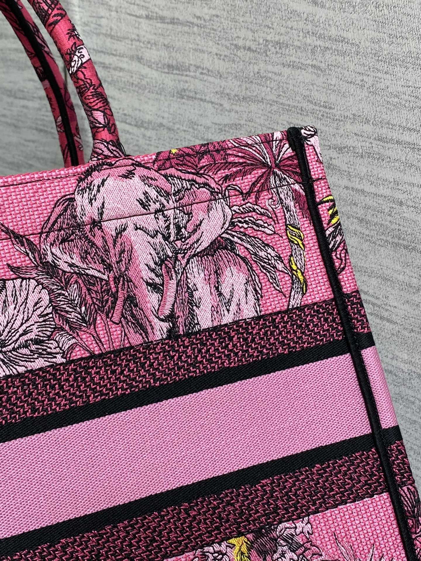 迪D家-Book Tote 2023春夏系列 動物園桃紅色 中號