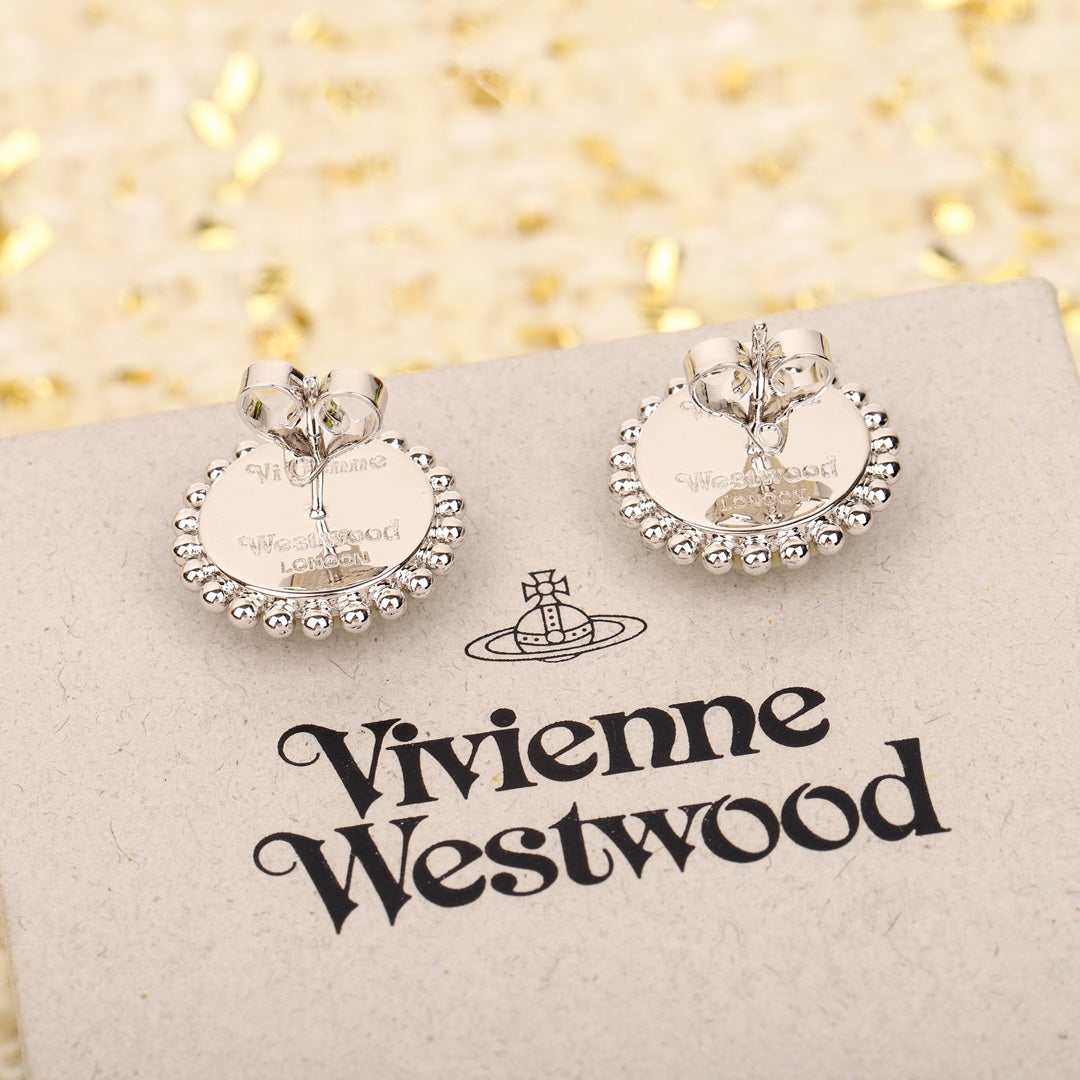 Vivienne westwood-耳環016 白色