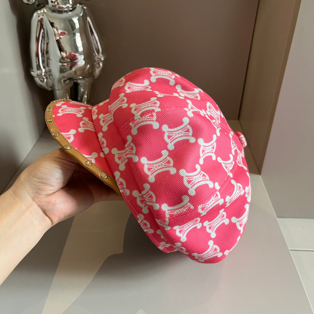 賽C家-新款老花畫家帽 粉色