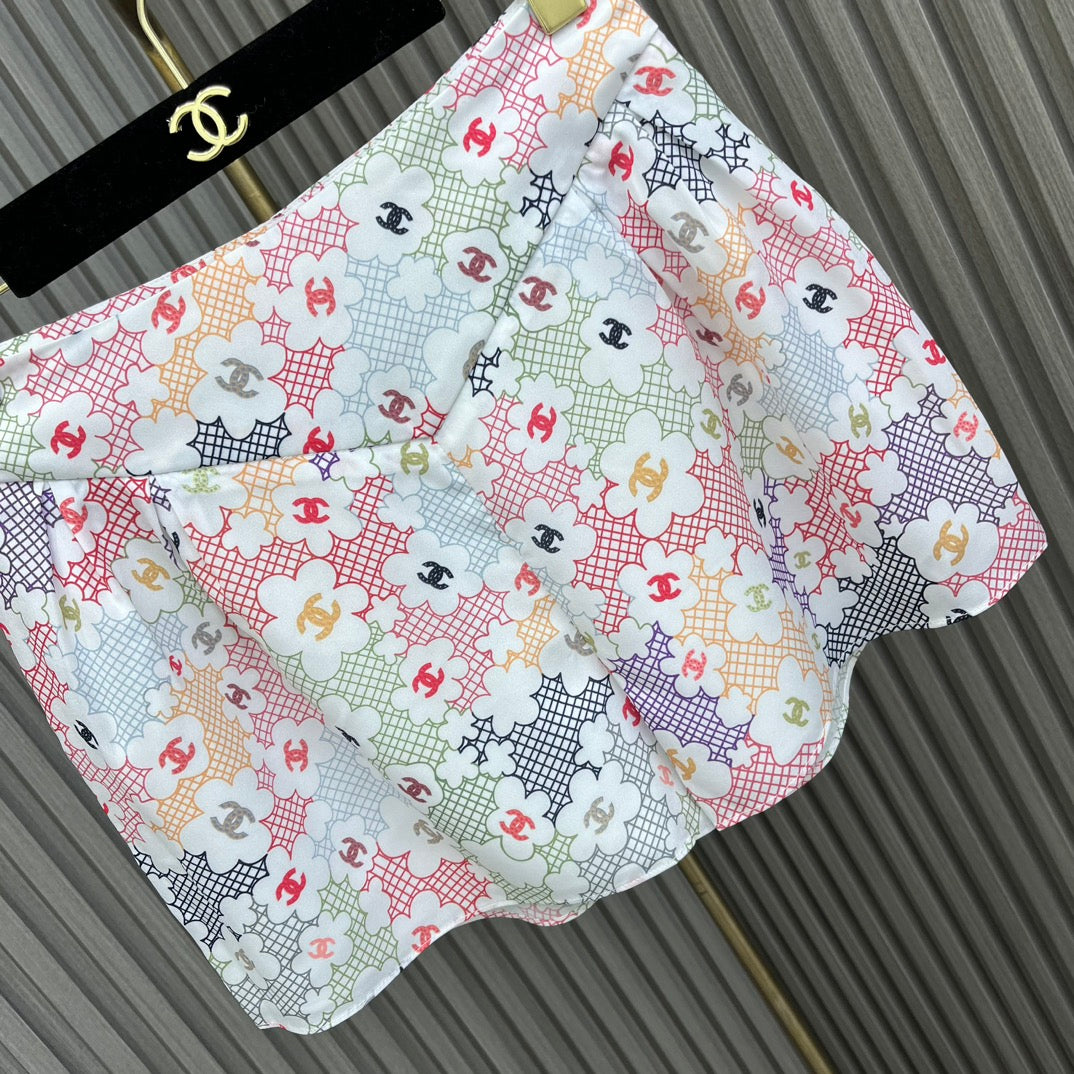 小香家-2403 24新品時髦印花短褲