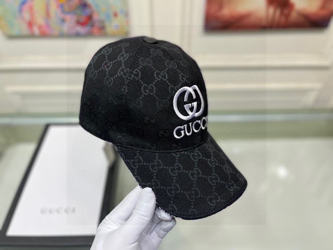 古G家-Logo刺繡棒球帽 黑色