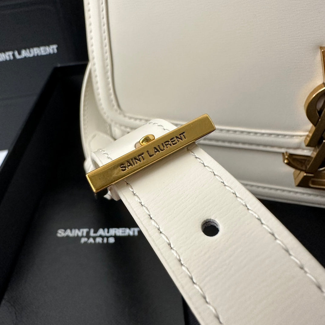 聖Y羅-BOX SAINT LAURENT 豆腐包 大號 奶白色