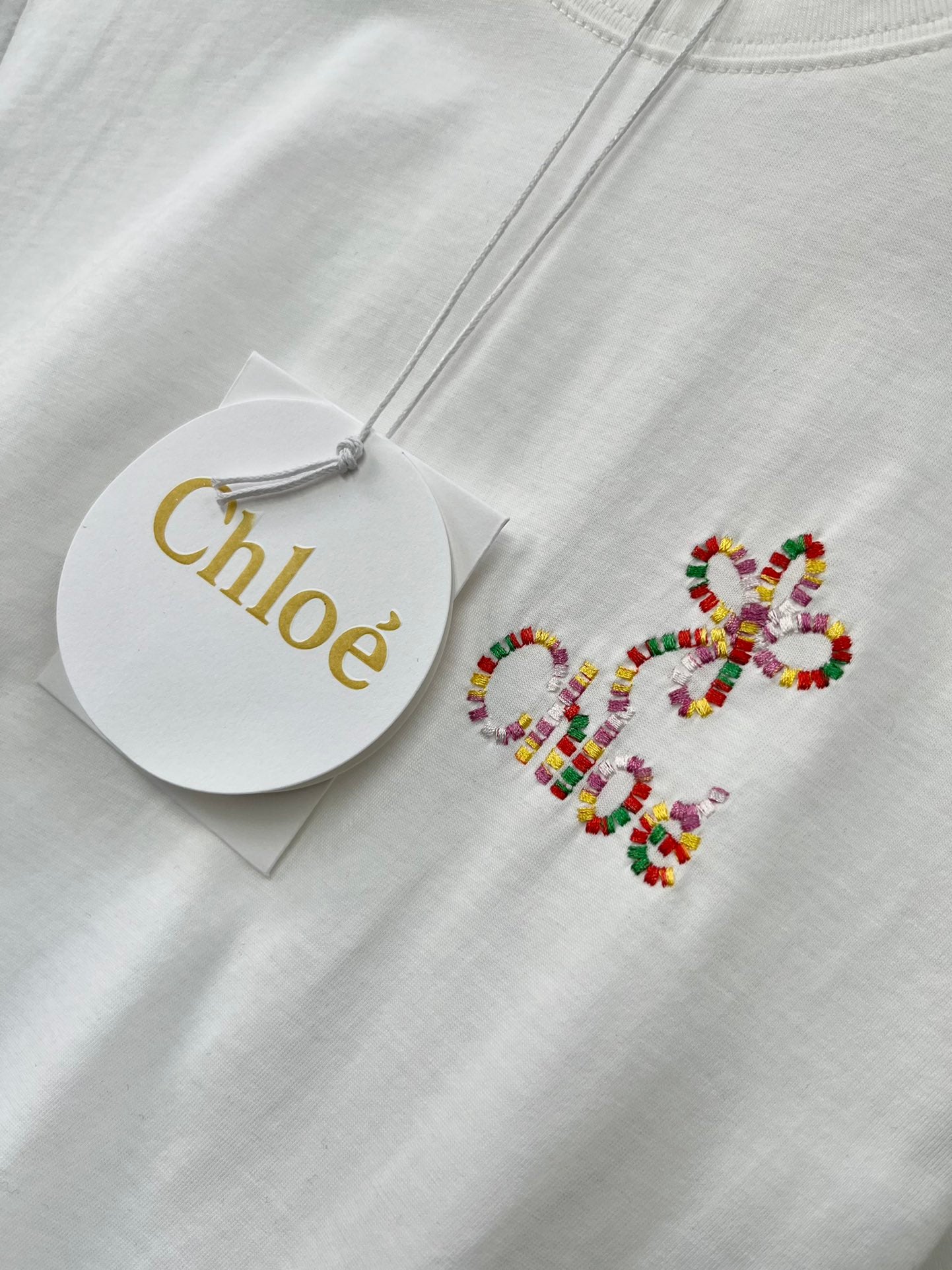 克羅C-2403 24春夏官網新品刺繡TEE 白色