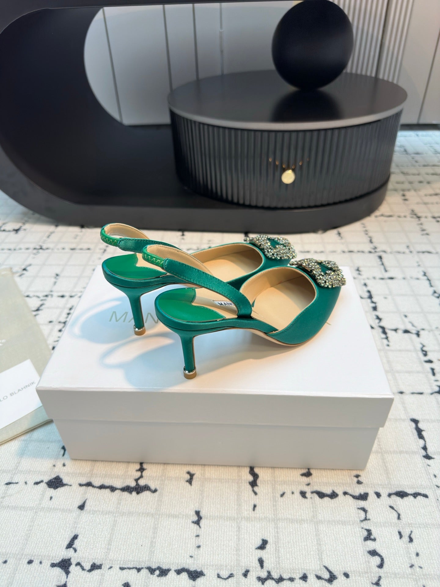 Manolo Blahnik-2024 高跟涼鞋 綠色