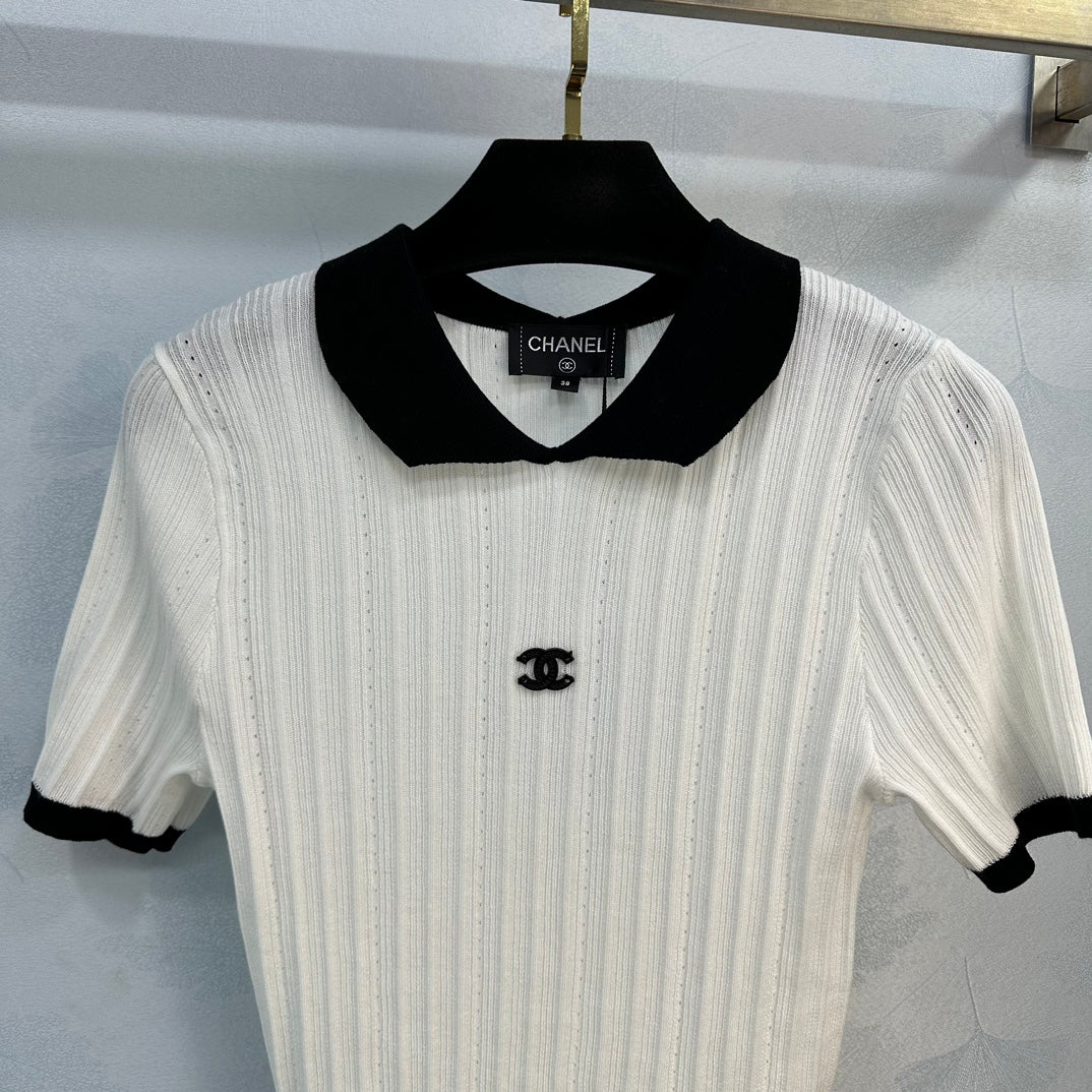 小香家-2404 春夏新品絕美小仙女紗線短版上衣 白色