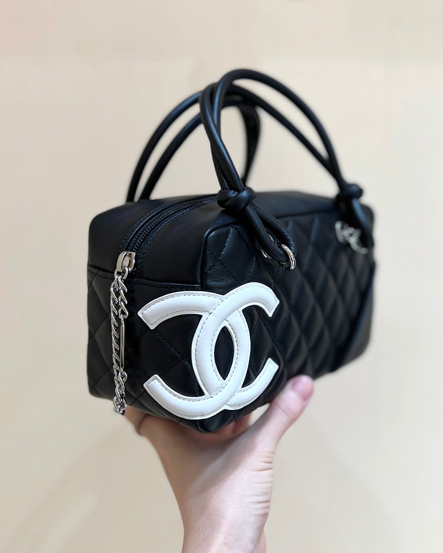 小香家-經典萬年款中古康鵬枕頭包(白色LOGO)