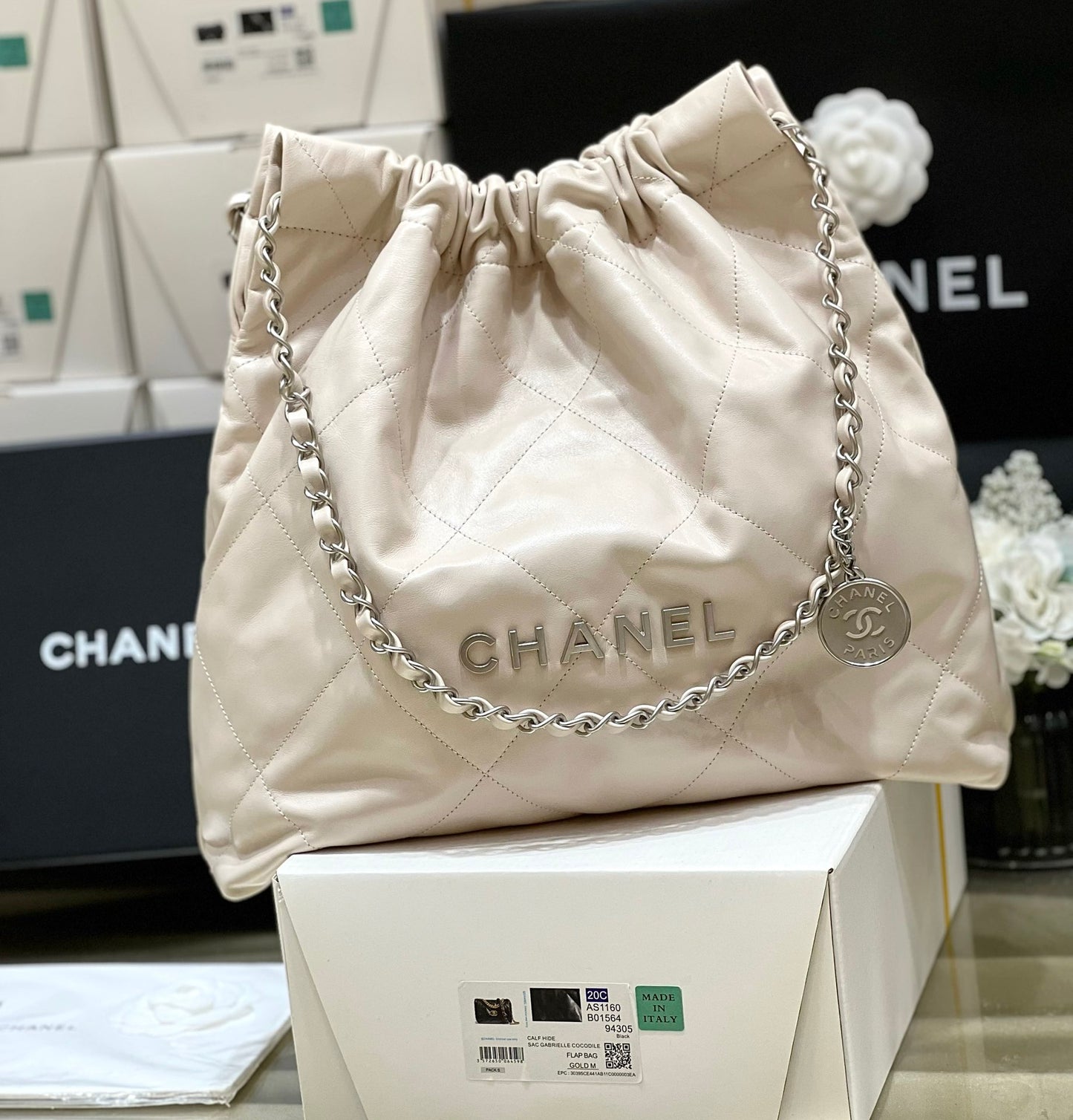 小香家-2023春夏新款 22BAG 小號 米白色