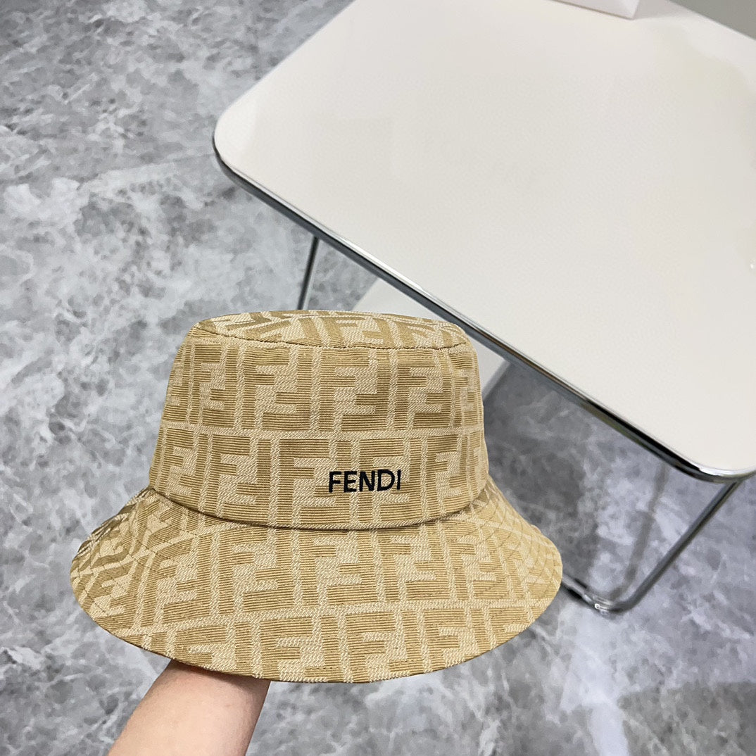 芬F家-2024Logo雙F漁夫帽 卡其色